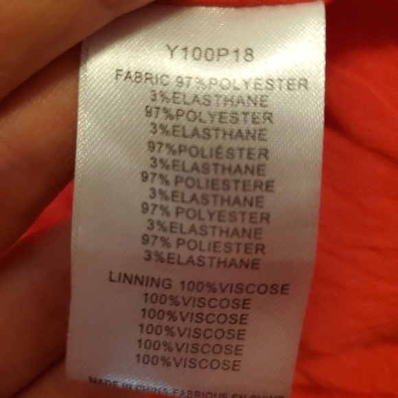 Molly Bracken V shape backless dress. Bow at tge back. Orange / red. Size L. - Picture 10 of 11